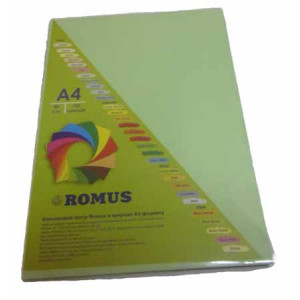 Бумага цветная Romus A4 80 г/м2 100 листов GN27 Светло-зеленая (R50638) Бумага цветная Romus A4 80 г/м2 100 листов GN27 Светло-зеленая (R50638)