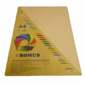 Папір кольоровий Romus A4 80 г/м2 100 аркушів SA24 Темно-кремовий (R50072) Папір кольоровий Romus A4 80 г/м2 100 аркушів SA24 Темно-кремовий (R50072)