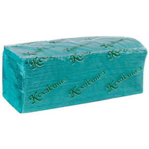 Полотенца бумажные Кохавинка V-сложения 170 листов Зеленые (580389)