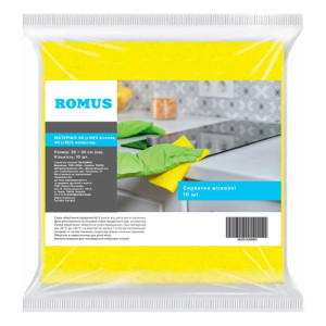 Салфетки Romus вискозные 17.5х15 см 10 шт. Желтые (18432550)