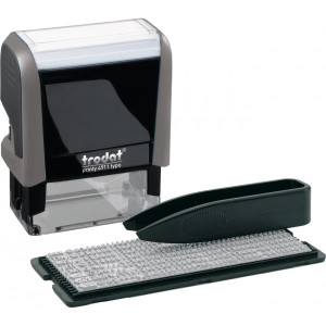 Штамп самонаборный Trodat 38х14 мм 3 строки Серый корпус (4911 P4 Т/3 сіра)