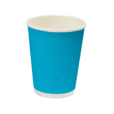 Стакан гофрированный Ripple 180 мл 30 шт. Голубой-Бирюза (180855)