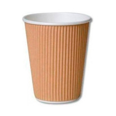 Стакан  гофрированный Ripple 180мл 30 шт. Бурый (180850)