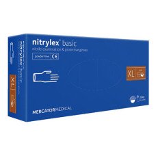 Рукавиці Nitrylex Basic нітрилові XL 100 шт. Темно-сині/фіолетові (004714) Рукавиці Nitrylex Basic нітрилові XL 100 шт. Темно-сині/фіолетові (004714)