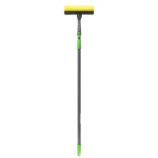 Швабра для мытья окон с резинкой и губкой York телескопическая ручка 20х130 см (084010)