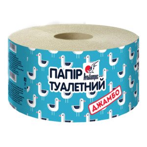 Туалетная бумага макулатурная Альбатрос Джамбо с тиснением 120 м 1 шт. (098)