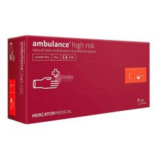 Перчатки Ambulance High Risk латексные неопудренные L 50 шт. Синие (104353) Перчатки Ambulance High Risk латексные неопудренные L 50 шт. Синие (104353)