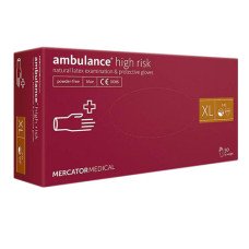 Перчатки Ambulance High Risk латексные неопудренные XL 50 шт. Синие (105350) Перчатки Ambulance High Risk латексные неопудренные XL 50 шт. Синие (105350)
