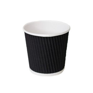 Стакан гофрований Ripple 110 мл 30 шт. Чорний (1055874)