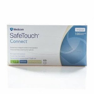 Рукавиці Medicom SafeTouch латексні неопудрені L 100 шт. Білі (1123-D)