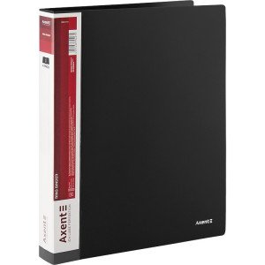 Папка на кольцах Axent A4 35 мм 4 кольца Черная (1208-01-A)