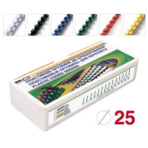 Пружина пластиковая D&A 25 мм 50 шт Белая (1220201250106)