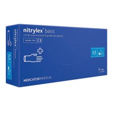 Рукавиці Nitrylex Basic нітрилові M 100 шт. Темно-сині/фіолетові (123491) Рукавиці Nitrylex Basic нітрилові M 100 шт. Темно-сині/фіолетові (123491)