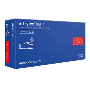 Перчатки Nitrylex Basic нитриловые L 100 шт. Темно-синие/фиолетовые (124498) Перчатки Nitrylex Basic нитриловые L 100 шт. Темно-синие/фиолетовые (124498)