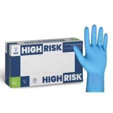 Рукавиці High Risk латексні неопудрені XL 50 шт. Сині (12864N)