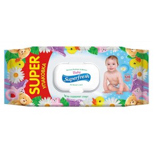 Вологі серветки Superfresh для дітей та мам 120 шт. (19010)