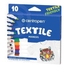 Маркери для тканин Centropen Textile 2 мм 10 кольорів (2739.10)