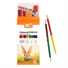 Олівці кольорові Yes Orange Line з точилкою 18 шт. 36 кольорів (290752)