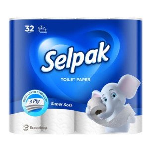 Бумага туалетная Selpak Super Soft трехслойная белая 16,8 м 32 шт. (32761815)