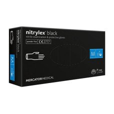 Рукавиці Nitrylex Black нітрилові M 100 шт. Чорні (33292) Рукавиці Nitrylex Black нітрилові M 100 шт. Чорні (33292)