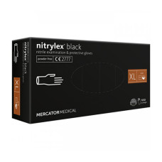 Рукавиці Nitrylex Black нітрилові XL 100 шт. Чорні (35296) Рукавиці Nitrylex Black нітрилові XL 100 шт. Чорні (35296)