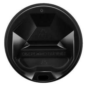 Крышка для стакана 80 мм 100 шт. Черная (35362)