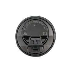 Крышка стакана с клапаном 80 мм 50 шт. Черная (365871)