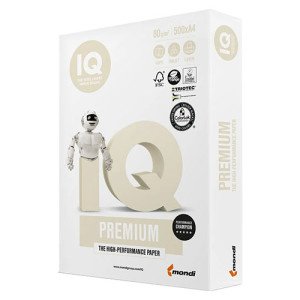 Папір офісний IQ Premium А4 80 г/м2 клас А 500 аркушів (431567) Папір офісний IQ Premium А4 80 г/м2 клас А 500 аркушів (431567)