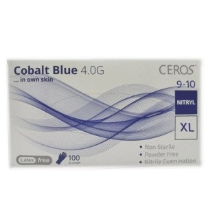 Перчатки Ceros Fingers Cobalt нитриловые неопудренные XL 100 шт. Синие (4400207) Перчатки Ceros Fingers Cobalt нитриловые неопудренные XL 100 шт. Синие (4400207)