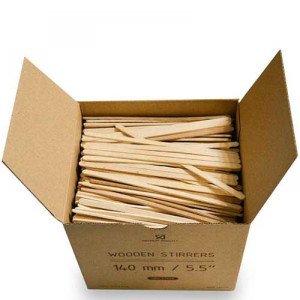 Мешалка деревянная 14 см 1000 шт. (477210)