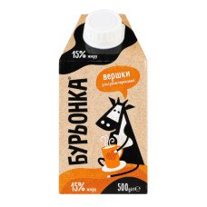 Вершки Бурьонка ультрапастеризовані 15% 500 г (486405) 
