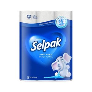 Полотенца бумажные Selpak Super Emici трехслойные 12 рулонов Белые (32761710) Полотенца бумажные Selpak Super Emici трехслойные 12 рулонов Белые (32761710)