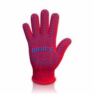 Перчатки трикотажные с ПВХ вкраплением Romus 6-нитка платировка красные 2 шт. (5616R)