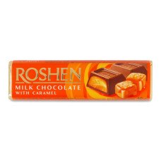 Батончик шоколадний Roshen з карамельною начинкою 40 г (617041) Батончик шоколадний Roshen з карамельною начинкою 40 г (617041)