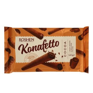 Вафельные трубочки Roshen Kanafetto крем-какао 140 г (633034)