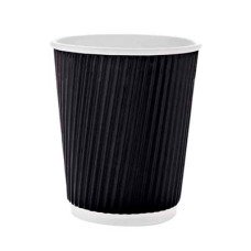 Стакан гофрований Ripple 180 мл 30 шт. Чорний (635415) Стакан гофрований Ripple 180 мл 30 шт. Чорний (635415)