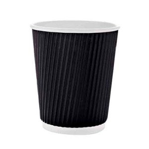 Стакан гофрований Ripple 180 мл 30 шт. Чорний (635415)
