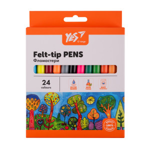 Фломастеры Yes Orange Line 24 цвета (650558)