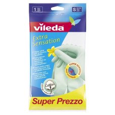 Перчатки латексные Vileda хозяйственные для деликатных работ S (73920) Перчатки латексные Vileda хозяйственные для деликатных работ S (73920)