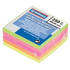 Бумага для заметок Donau с клейким слоем 50х50 мм 250 листов Неон ассорти (7575001PL) Бумага для заметок Donau с клейким слоем 50х50 мм 250 листов Неон ассорти (7575001PL)