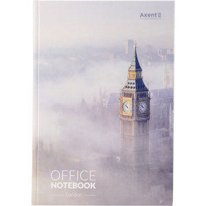Записна книга Axent London A4 192 аркуша у клітинку (8423-21-A) Записна книга Axent London A4 192 аркуша у клітинку (8423-21-A)