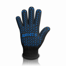 Перчатки трикотажные с ПВХ вкраплением Romus 5-нитка черные 2 шт. (8511R)
