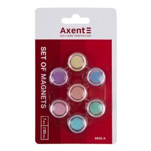 Набор магнитов Axent Pastelini 20 мм 7 шт. (9828-A)