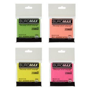 Бумага для заметок Buromax с клейким слоем 76х76 мм 80 листов Неон ассорти (BM.2316-98) Бумага для заметок Buromax с клейким слоем 76х76 мм 80 листов Неон ассорти (BM.2316-98)