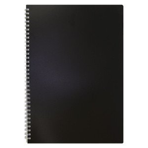 Тетрадь Buromax Classic А4 в пластиковой обложке 80 листов в клетку Черная (BM.2446-001)