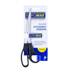 Ножиці офісні Buromax 21 см Чорні (BM.4506) Ножиці офісні Buromax 21 см Чорні (BM.4506)