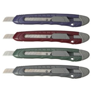 Нож канцелярский Buromax Morandi Style 18 мм пластиковый ассорти (BM.4636)