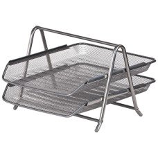 Лоток горизонтальный Buromax 2 отделения Серебряный (BM.6250-24)