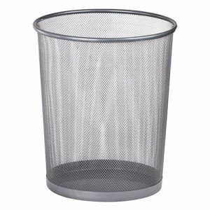 Металлическая корзина для бумаг Buromax круглая 19 л Серебряная (BM.6270-24)
