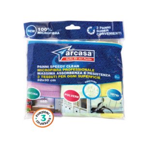 Салфетки универсальные для стекла и кухни Arcasa микрофибра 32х30 см 3 шт. (DEP327)